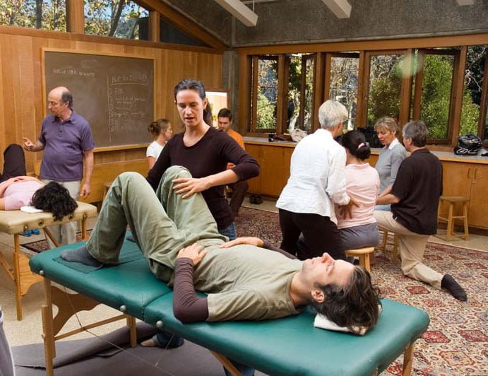 Woman teaching the Alexander Technique